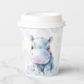 Hippo Themed Baby Dusche Pappbecher (Vorderseite)