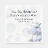 Hippo Themed Baby Dusche Serviette (Vorderseite)