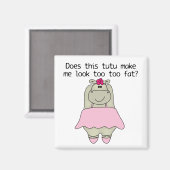 Hippo Tu Tu Fat Magnet (Vorderseite/Rückseite)