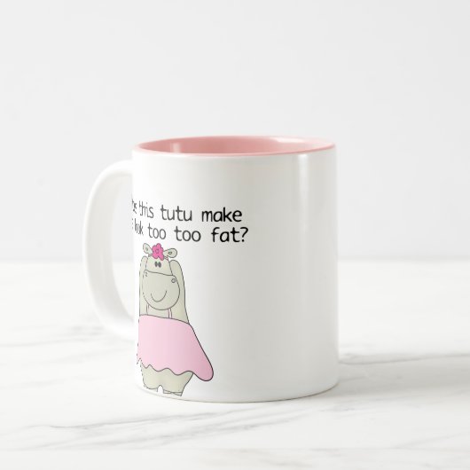 Hippo Tu Tu Fat Zweifarbige Tasse (Vorderseite Links)
