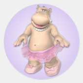 Hippo TuTu Sticker (Vorderseite)