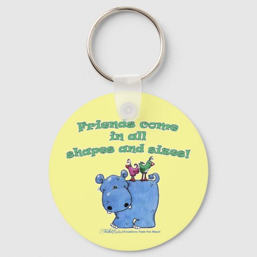 Hippo und Bird Friends Schlüsselanhänger (Vorderseite)