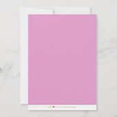 Hippo und Birdie Baby Birth Announcement (pink) Ankündigung (Rückseite)