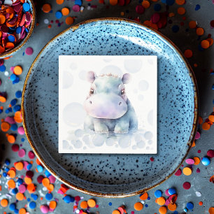 Hippo und Blasen Serviette