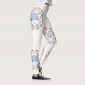 Hippo und Blume Tattoo Leggings (Rechts)