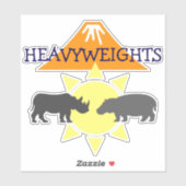 Hippo und Rhino Aufkleber (Blatt)
