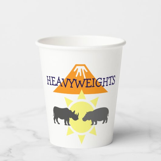 Hippo und Rhino Pappbecher (Rückseite)