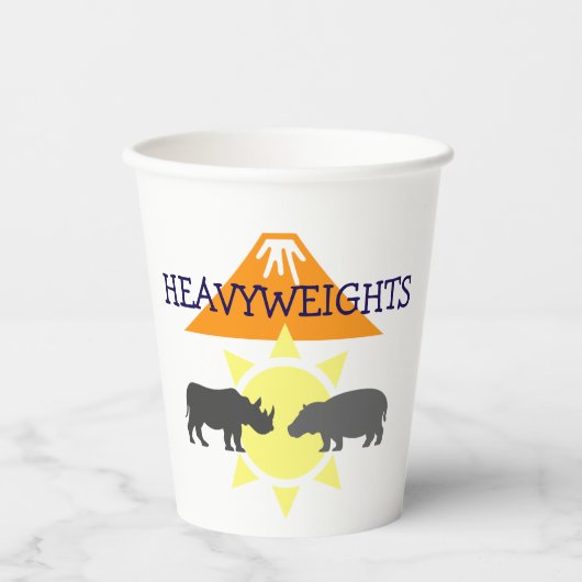 Hippo und Rhino Pappbecher (Vorderseite)