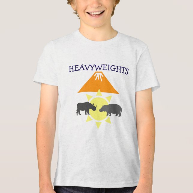 Hippo und Rhino Tri-Blend Shirt (Vorderseite)