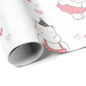 Hippo Valentines Liebe Muster Geschenkpapier (Rolleneckpunkt)