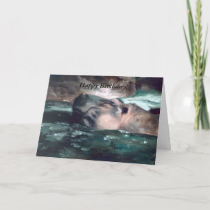 Hippo, viel Glück zum Geburtstag! Karte
