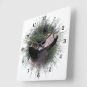 Hippo-Wall-Uhr Quadratische Wanduhr (Winkel)