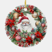 Hippo Weihnachten Thema Keramik Ornament (Hinten)