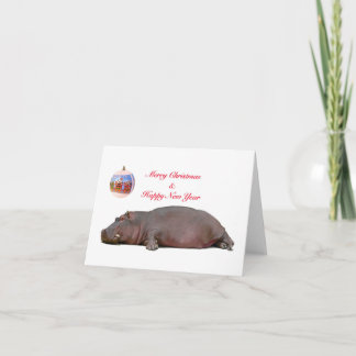 Hippo Weihnachten und Neues Jahr Gruß