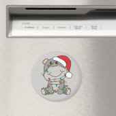 Hippo Weihnachts Wintertiere Hippos Magnet (In Situ (Geschirrspüler))