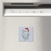 Hippo Weihnachts Wintertiere Hippos Magnet (In Situ (Geschirrspüler))