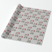 Hippo Weihnachts Wintertiere Hippos Wrapping Pap Geschenkpapier (Ungerollt)