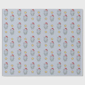 Hippo Weihnachts Wintertiere Hippos Wrapping Pap Geschenkpapier (Flach)