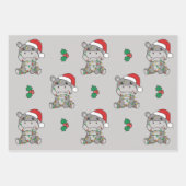 Hippo Weihnachts Wintertiere Urlaub Hippos Geschenkpapier Set (Vorderseite)