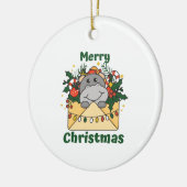 Hippo Weihnachtsbrief Wintertiere Hippos Keramik Ornament (Links)