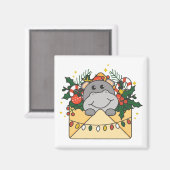 Hippo Weihnachtsbrief Wintertiere Hippos Magne Magnet (Vorderseite/Rückseite)