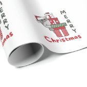 Hippo Weihnachtsgeschenk Wintertiere Hippos Geschenkpapier (Rolleneckpunkt)