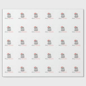 Hippo Weihnachtsschnee Wintertiere Hippos Geschenkpapier (Flach)