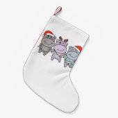 Hippo Weihnachtstiere Niedlich Hippos Holiday Kleiner Weihnachtsstrumpf (Vorderansicht (hängend))