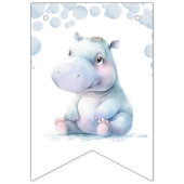 Hippo Welcome Baby Wimpelkette (Erste Fahne)