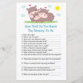 Hippo Wie gut kennen Sie das Baby-Duschspiel? (Vorderseite)