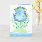 Hippo Wild Zoo Tierfreude Geburtstag Karte (Gelbe Blume)
