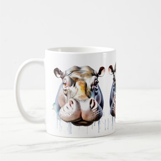 Hippo Wildlife & Nature Water Color Set Kaffeetasse (Links)