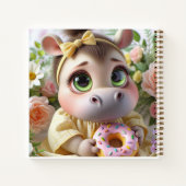 Hippo with a Donut, by Natasha Us   Notizblock (Rückseite)