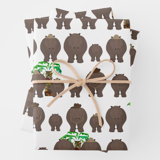 Hippo Wrapping Paper Sheets Geschenkpapier Set (Beispiel)