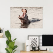 Hippo Yawn Poster (Heimbüro)