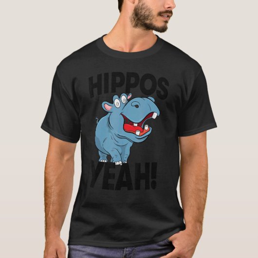 Hippo Yeah Women Hippopotamus Party T-Shirt (Vorderseite)