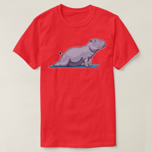 Hippo Yoga Fitness T-Shirt (Design vorne)