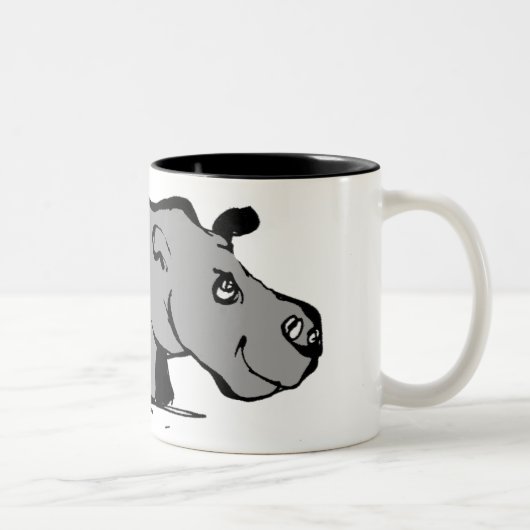 Hippo Zweifarbige Tasse (Rechts)