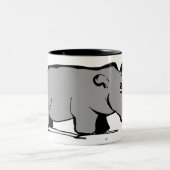Hippo Zweifarbige Tasse (Mittel)