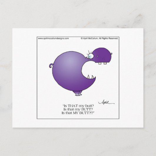 HIPPOBOTTOMUS Postkarte bis April McCallum (Vorderseite)