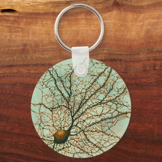 hippocampal neuron green - Keychain Schlüsselanhänger (Vorderseite)