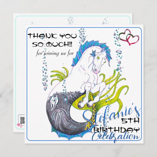 Hippocampus Dankeskarte (Vorne/Hinten)