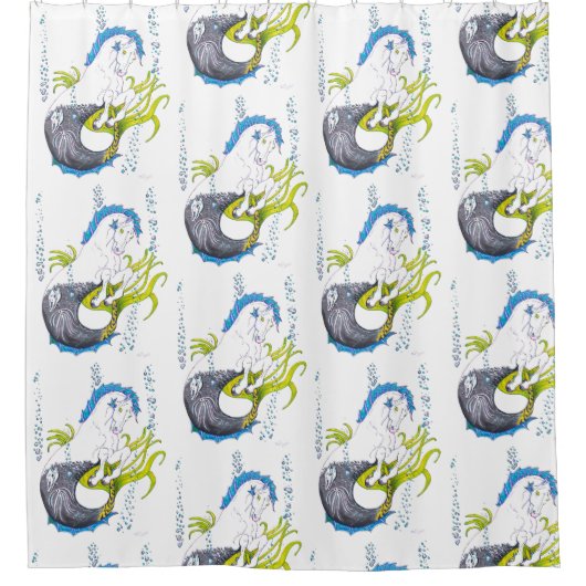 Hippocampus Duschvorhang (Vorderseite)
