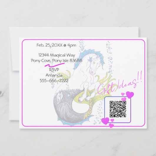 Hippocampus Einladung (Rückseite)