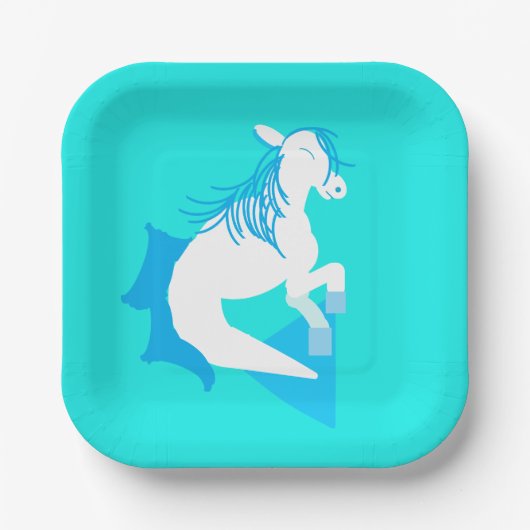 Hippocampus Pappteller (Vorderseite)