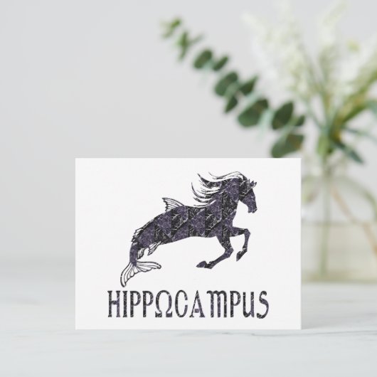 Hippocampus Postkarte (Stehend Vorderseite)