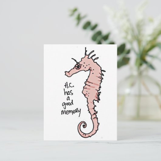 Hippocampus Postkarte (Stehend Vorderseite)