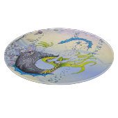 Hippocampus (Schädel) w/blau/lila/beige Schneidebrett (Ecke)