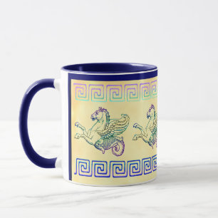 Hippocampus Seepferdchen Vintage Kunst Kaffeetasse