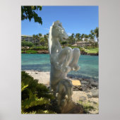 Hippocampus-Statue, Waikoloa, Hawaii Poster (Vorne)